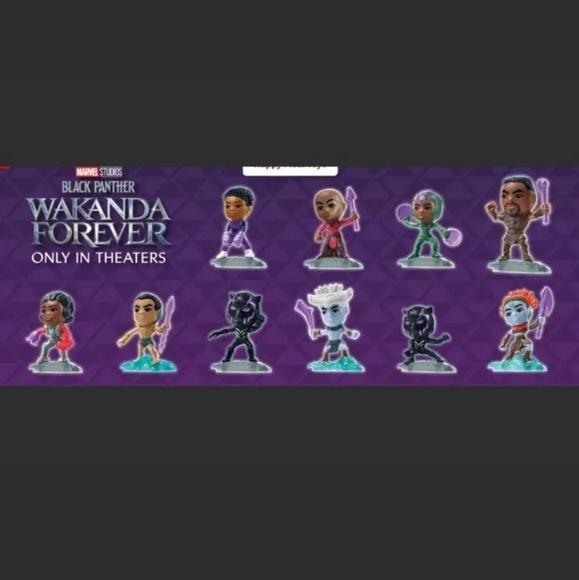 :* 2022 McDONALDS Disney Marvel Black Panther Wakanda Forever HAPPY MEAL TOYS - Picture 1 of 12